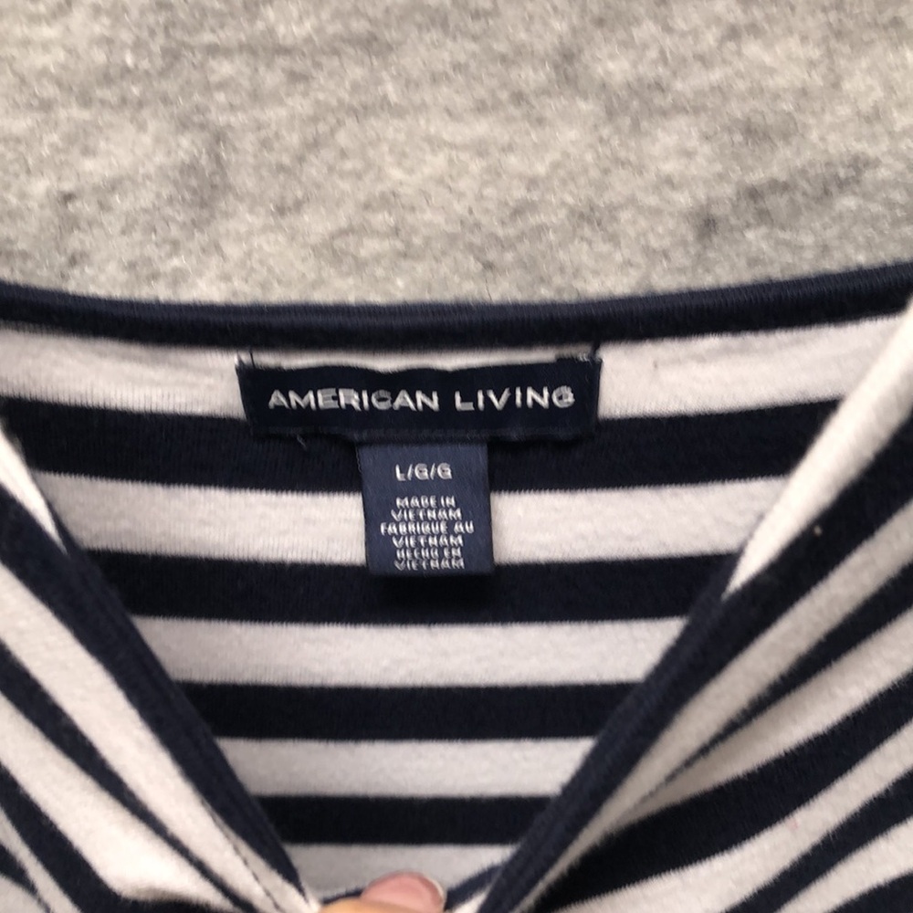 Striped Blue and White Dress - Picture 3 of 4